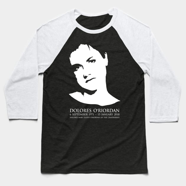 Dolores O'Riordan - Dolores Mary Eileen O'Riordan of the cranberries Irish musician - in Japanese and English FOGS People collection 33 B EN1 Baseball T-Shirt by FOGSJ